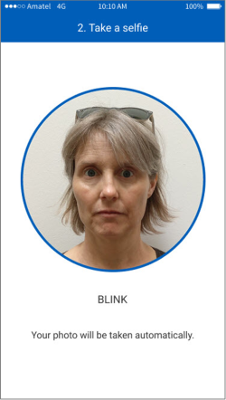 Photo of user with the text Blink underneath