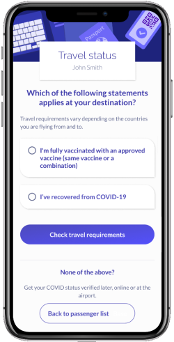 Mockup travel app